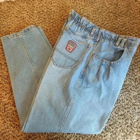 Vintage Joujou High Waisted Tapered Ankle Mom light wash Jeans Size 11/12 - Picture 1 of 13